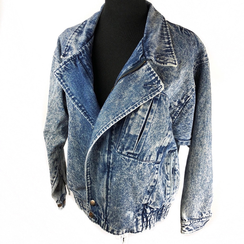Rad oversized vintage acid washed bomber jacket